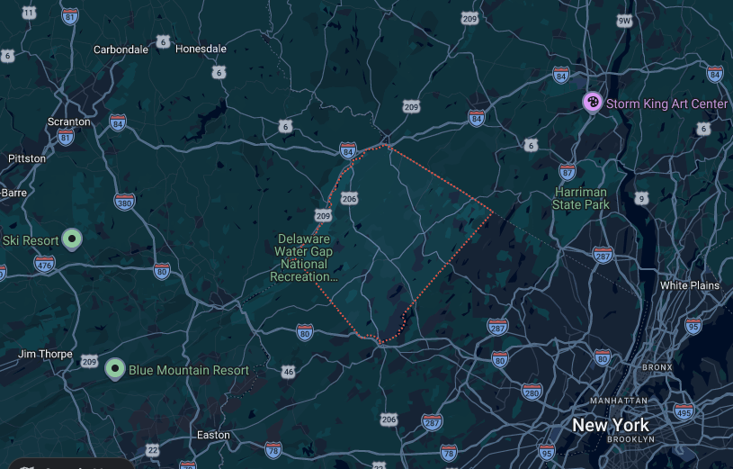 Sussex County service area map